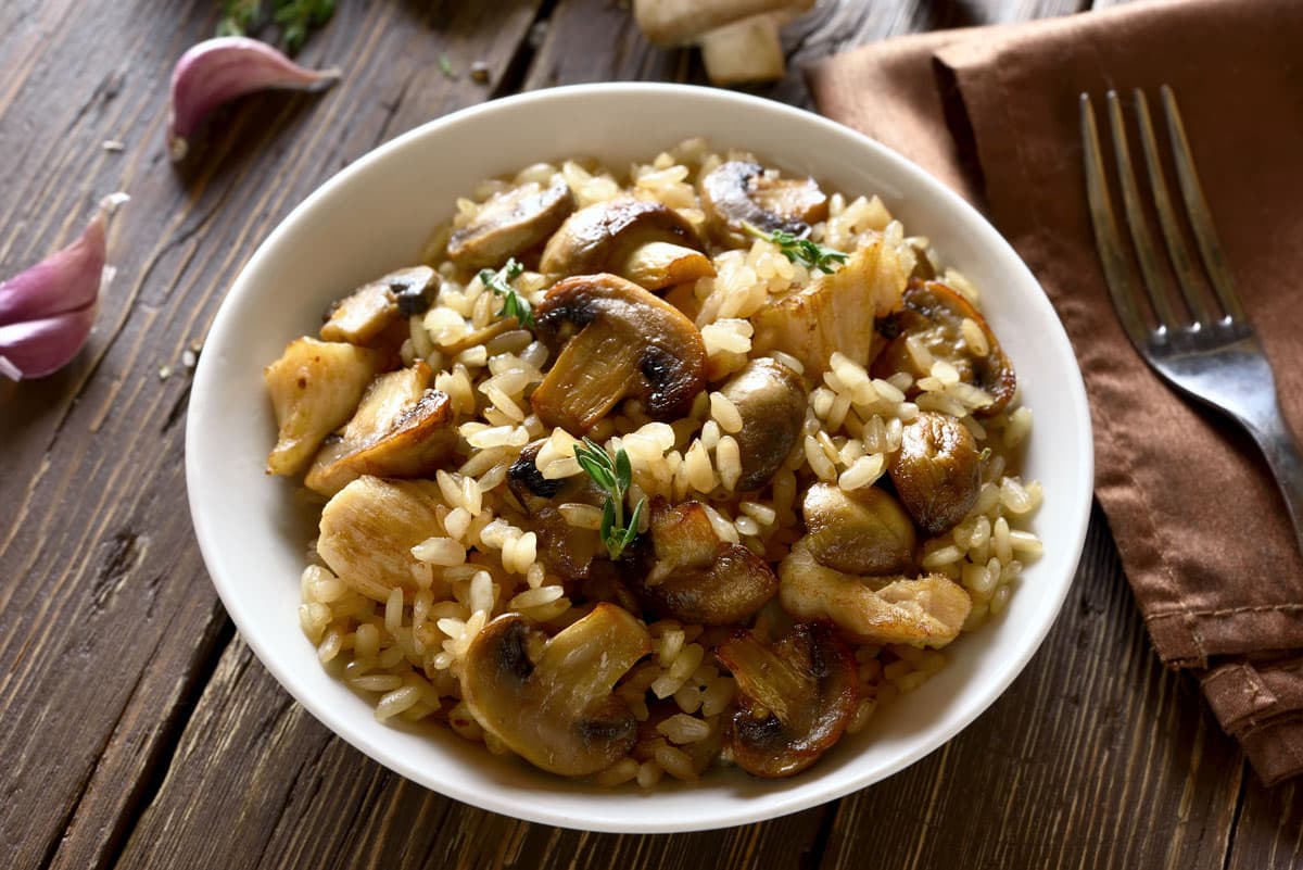 Risoto com Cogumelo Paris